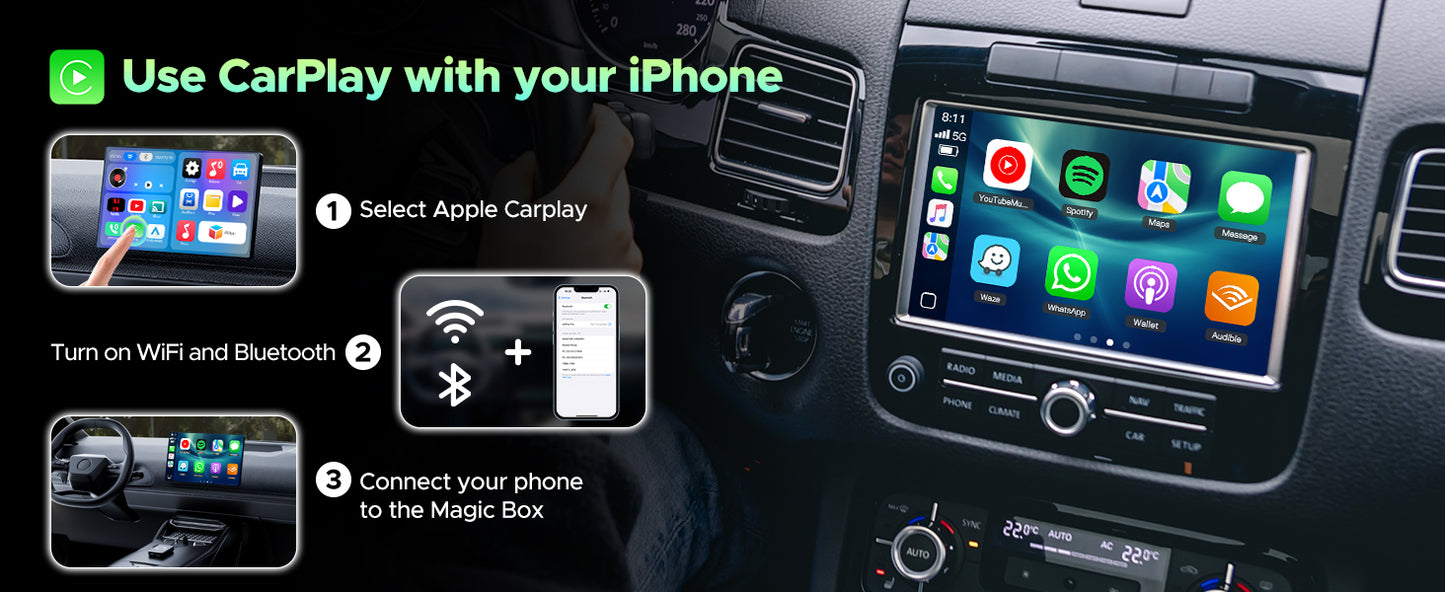 LAMTTO 3-in-1 Wireless CarPlay Box