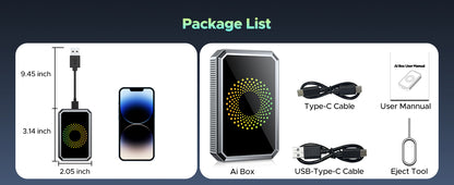 LAMTTO 3-in-1 Wireless CarPlay Box
